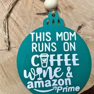 Teal Holiday Ornament with Fun Quote